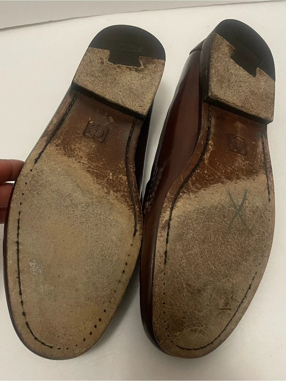 Vintage Cole Haan City 3508 Brown Leather Pinch Tassel Loafers Size 10 D